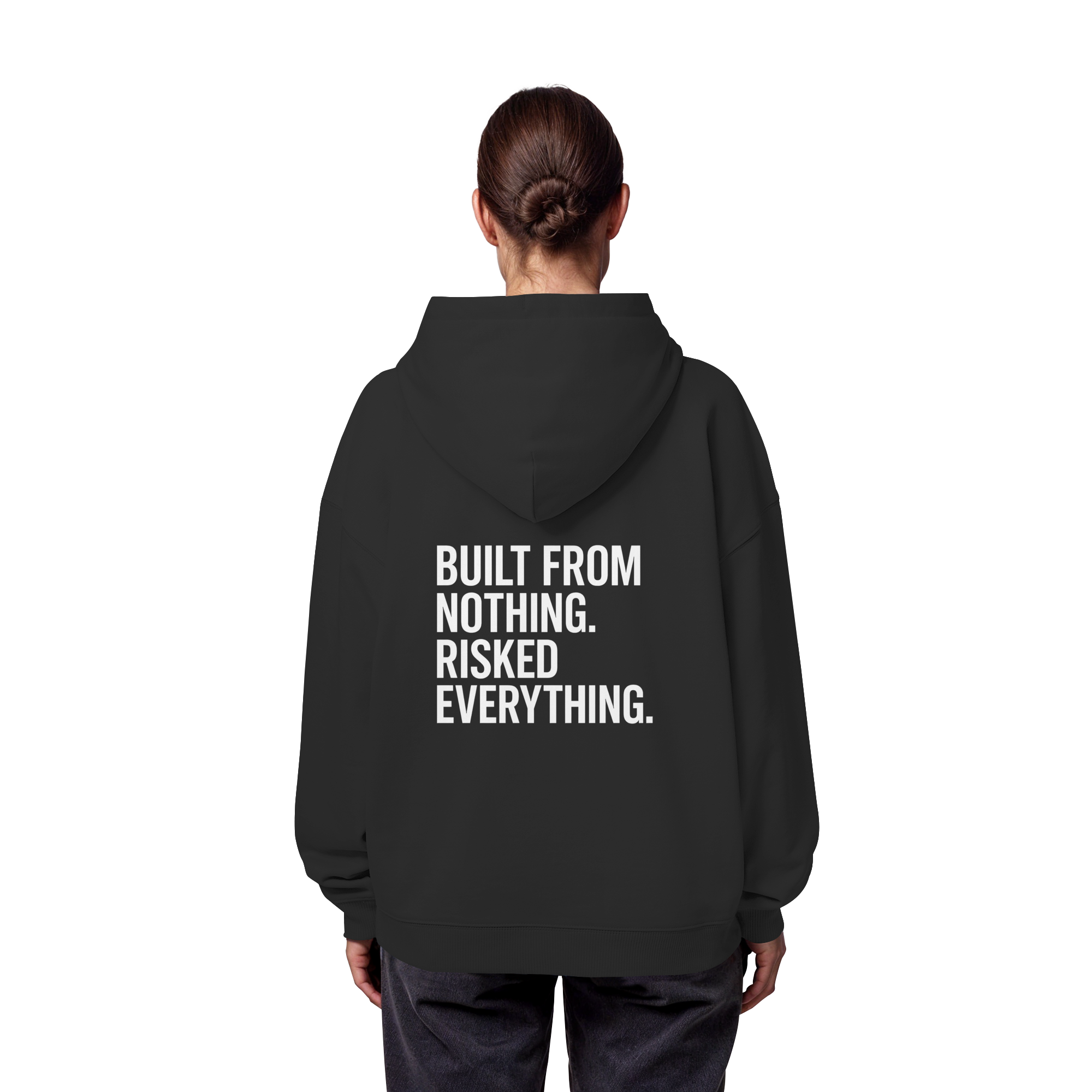 Oversized Hoodie "RISKED" Organic - Organic Oversize Hoodie