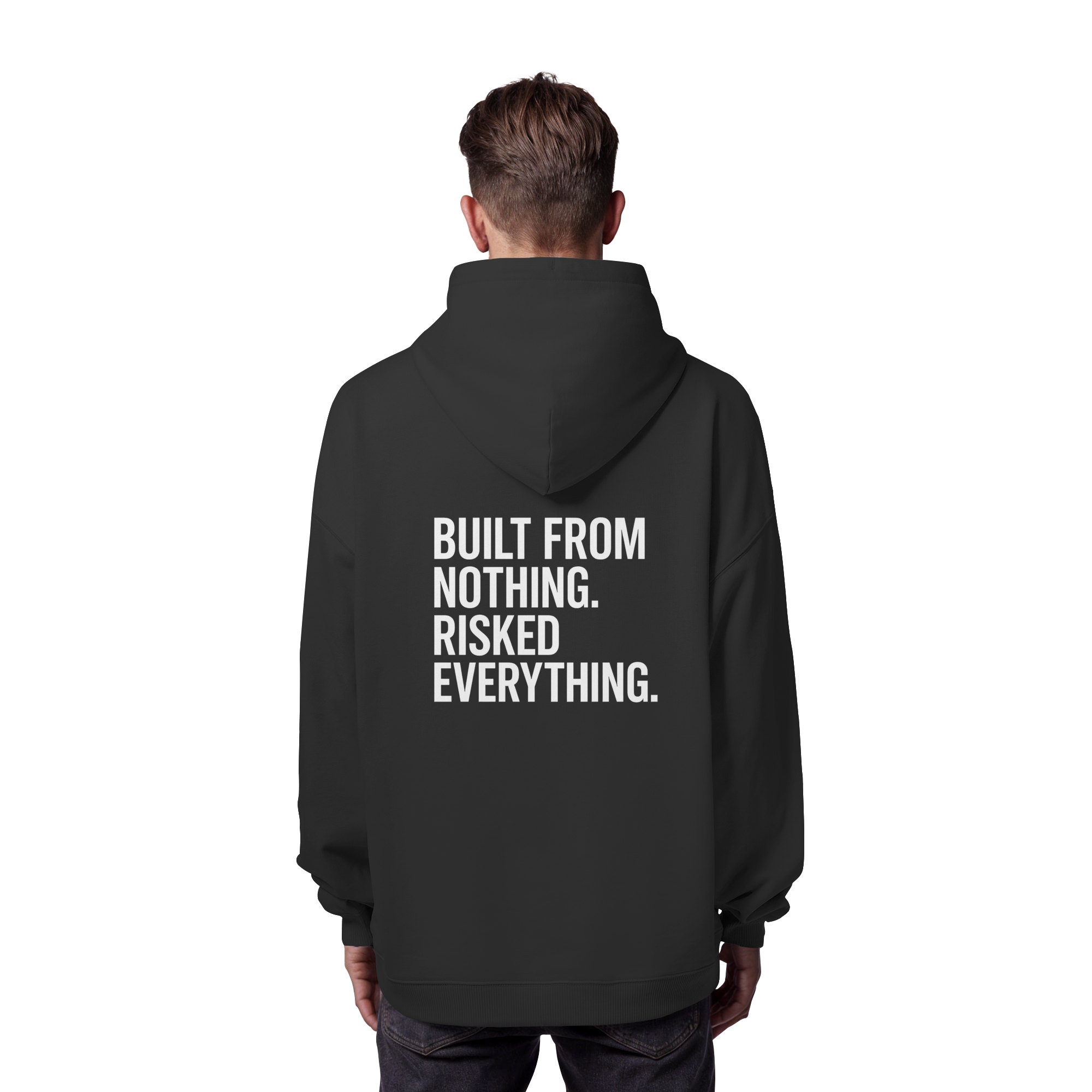 Oversized Hoodie "RISKED" Organic - Organic Oversize Hoodie