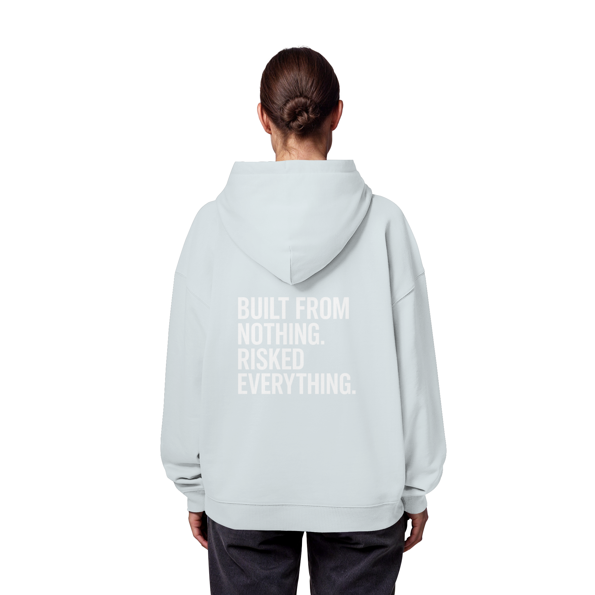 Oversized Hoodie "RISKED" Organic - Organic Oversize Hoodie
