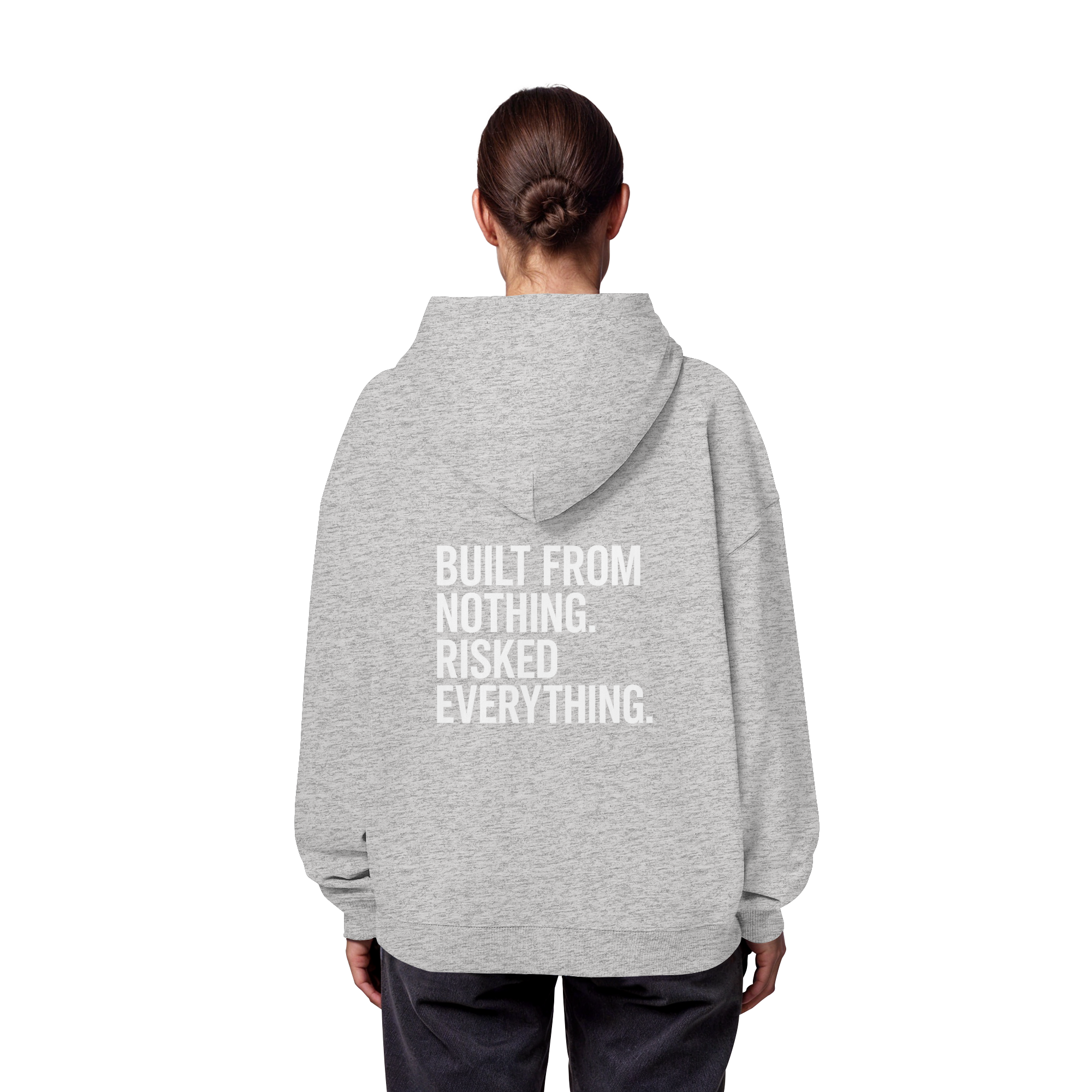 Oversized Hoodie "RISKED" Organic - Organic Oversize Hoodie