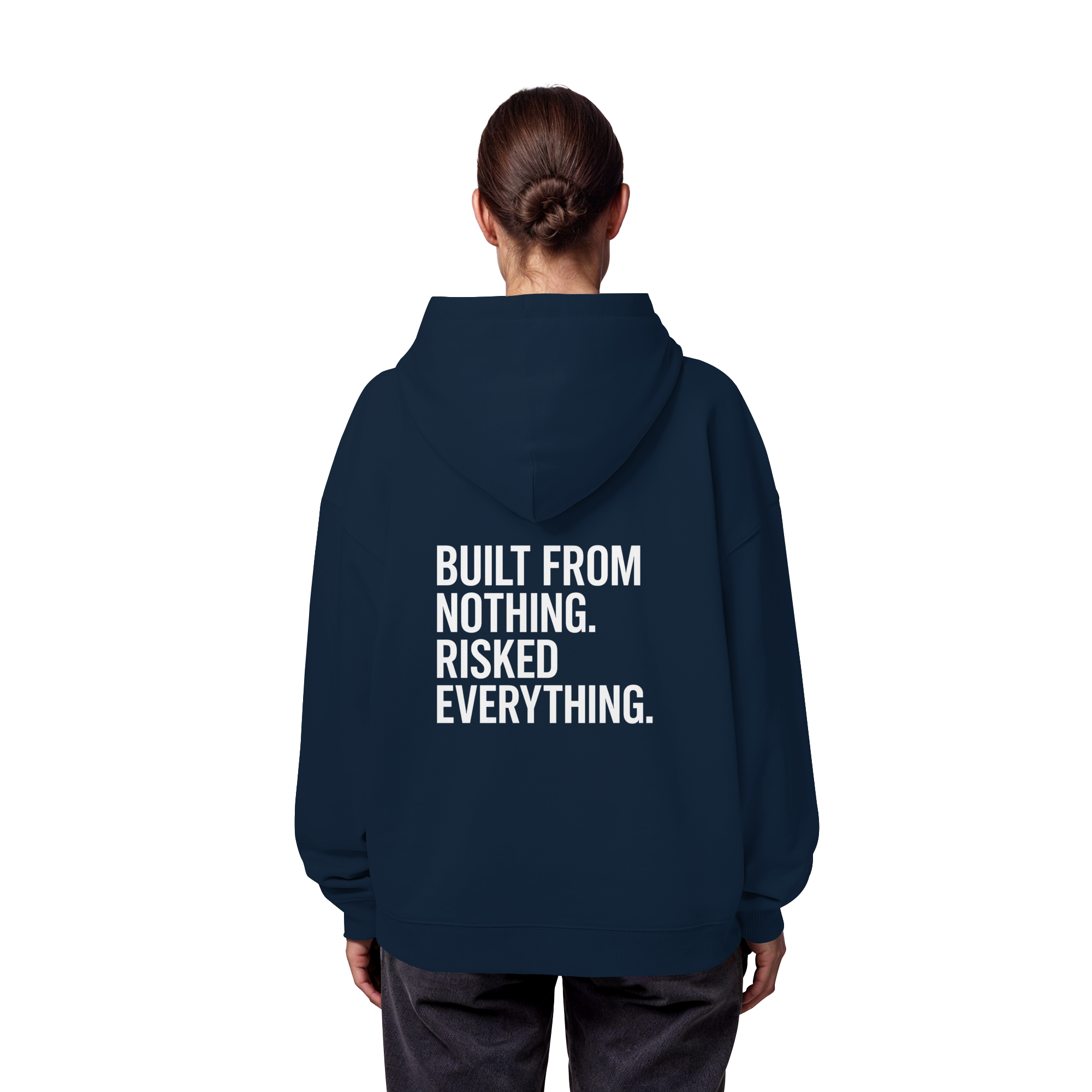Oversized Hoodie "RISKED" Organic - Organic Oversize Hoodie