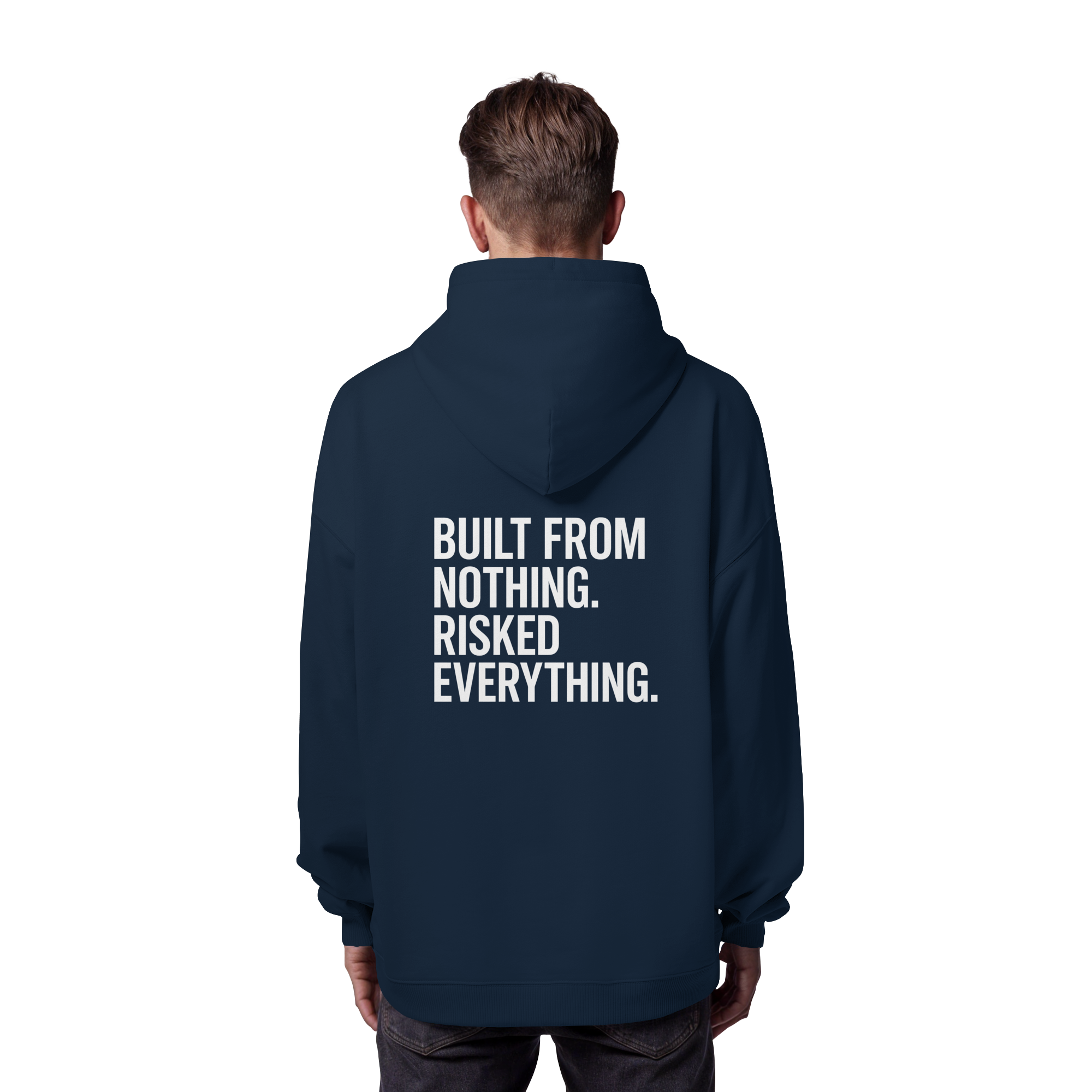 Oversized Hoodie "RISKED" Organic - Organic Oversize Hoodie