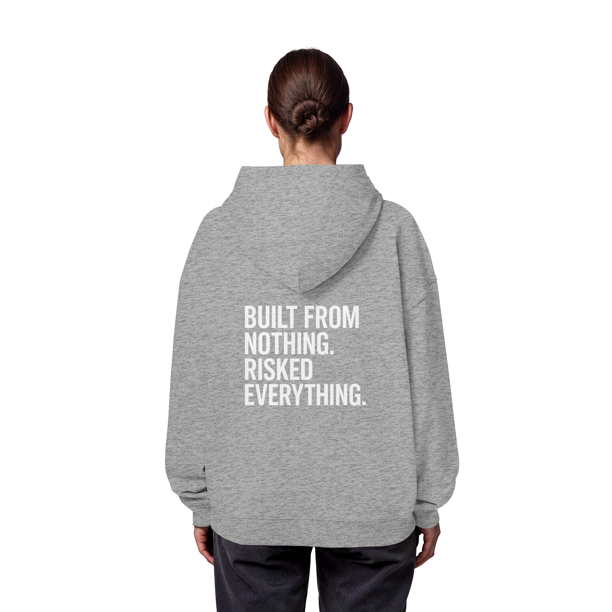 Oversized Hoodie "RISKED" Organic - Organic Oversize Hoodie