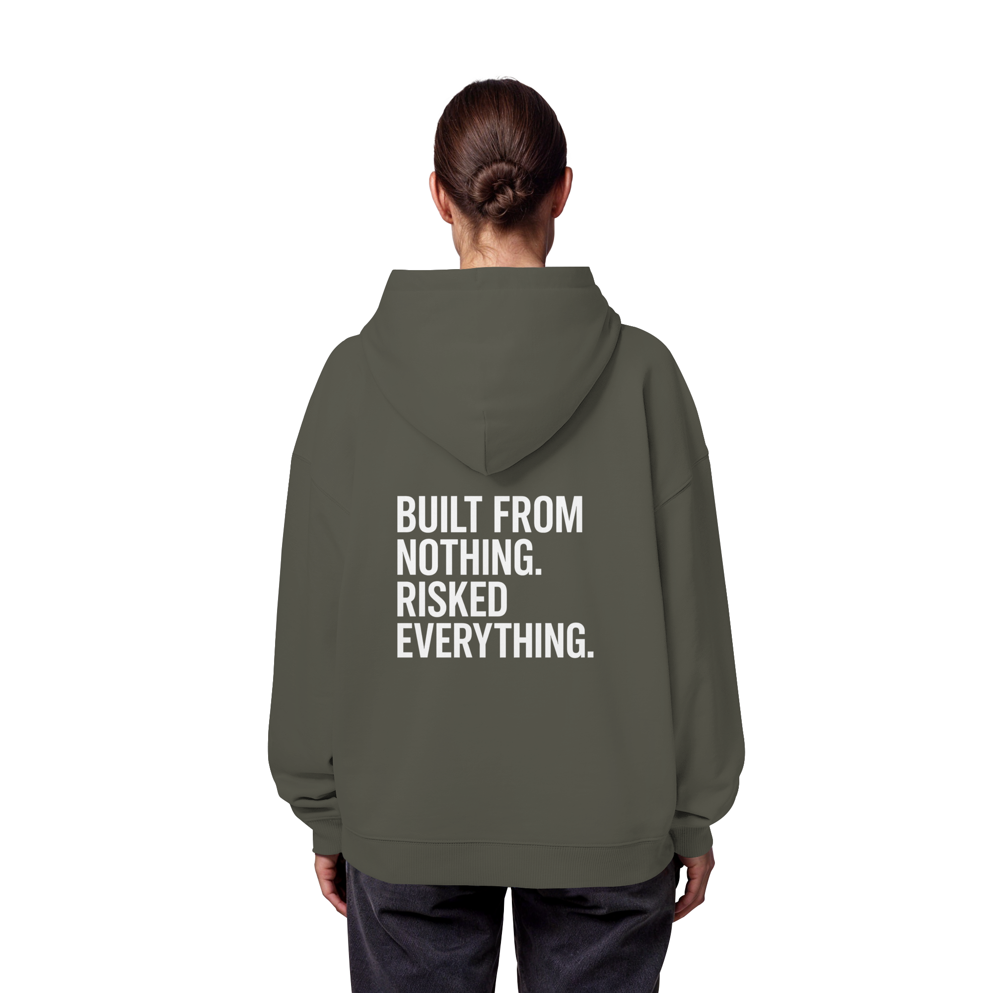Oversized Hoodie "RISKED" Organic - Organic Oversize Hoodie