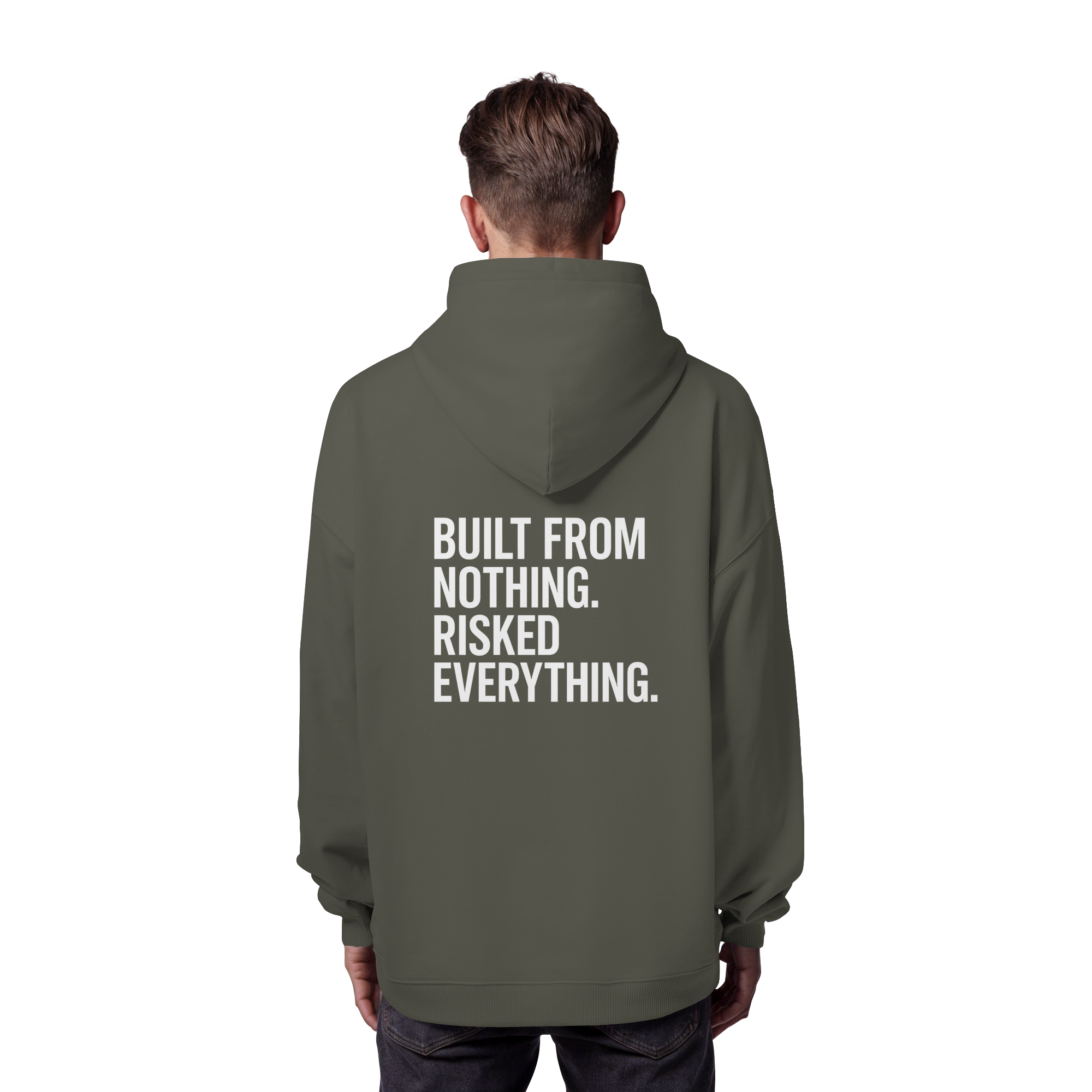 Oversized Hoodie "RISKED" Organic - Organic Oversize Hoodie