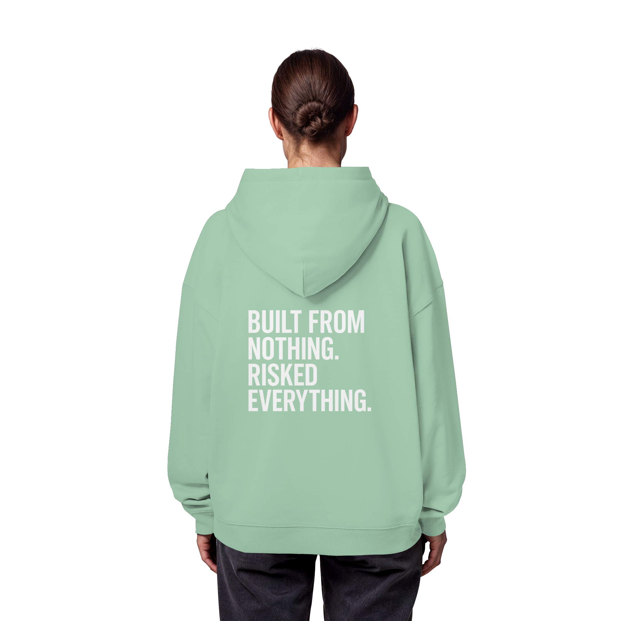 Oversized Hoodie "RISKED" Organic - Organic Oversize Hoodie