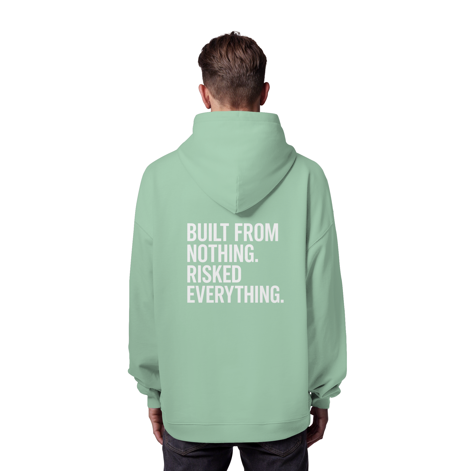 Oversized Hoodie "RISKED" Organic - Organic Oversize Hoodie