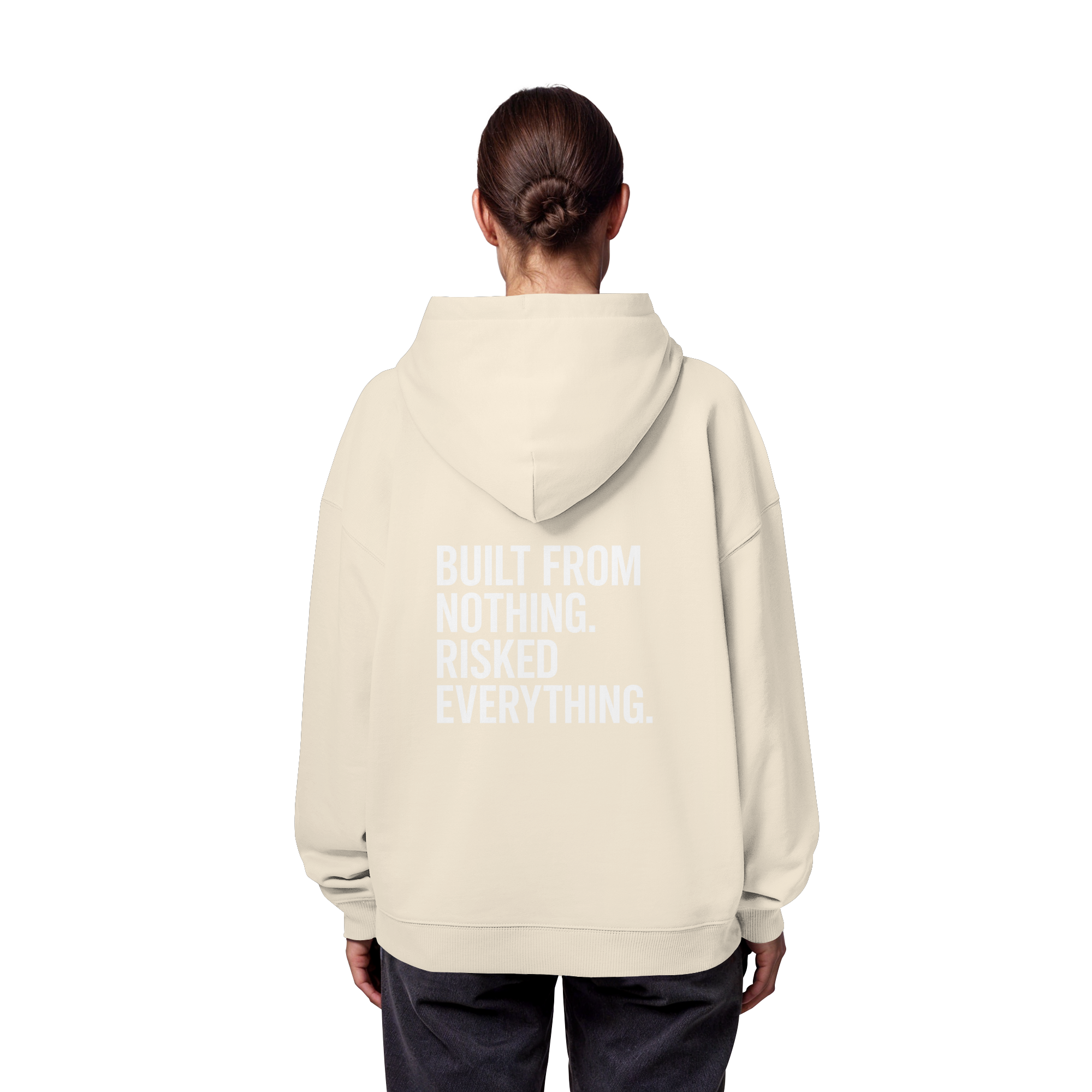 Oversized Hoodie "RISKED" Organic - Organic Oversize Hoodie