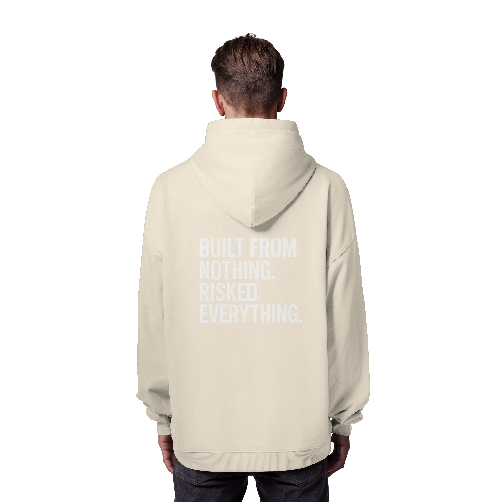 Oversized Hoodie "RISKED" Organic - Organic Oversize Hoodie